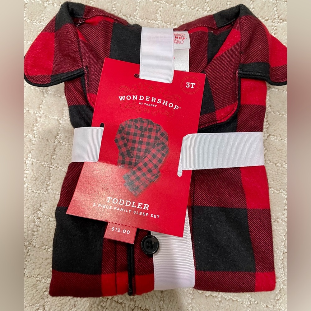 3T Buffalo Plaid Toddler Flannel Pajama Set